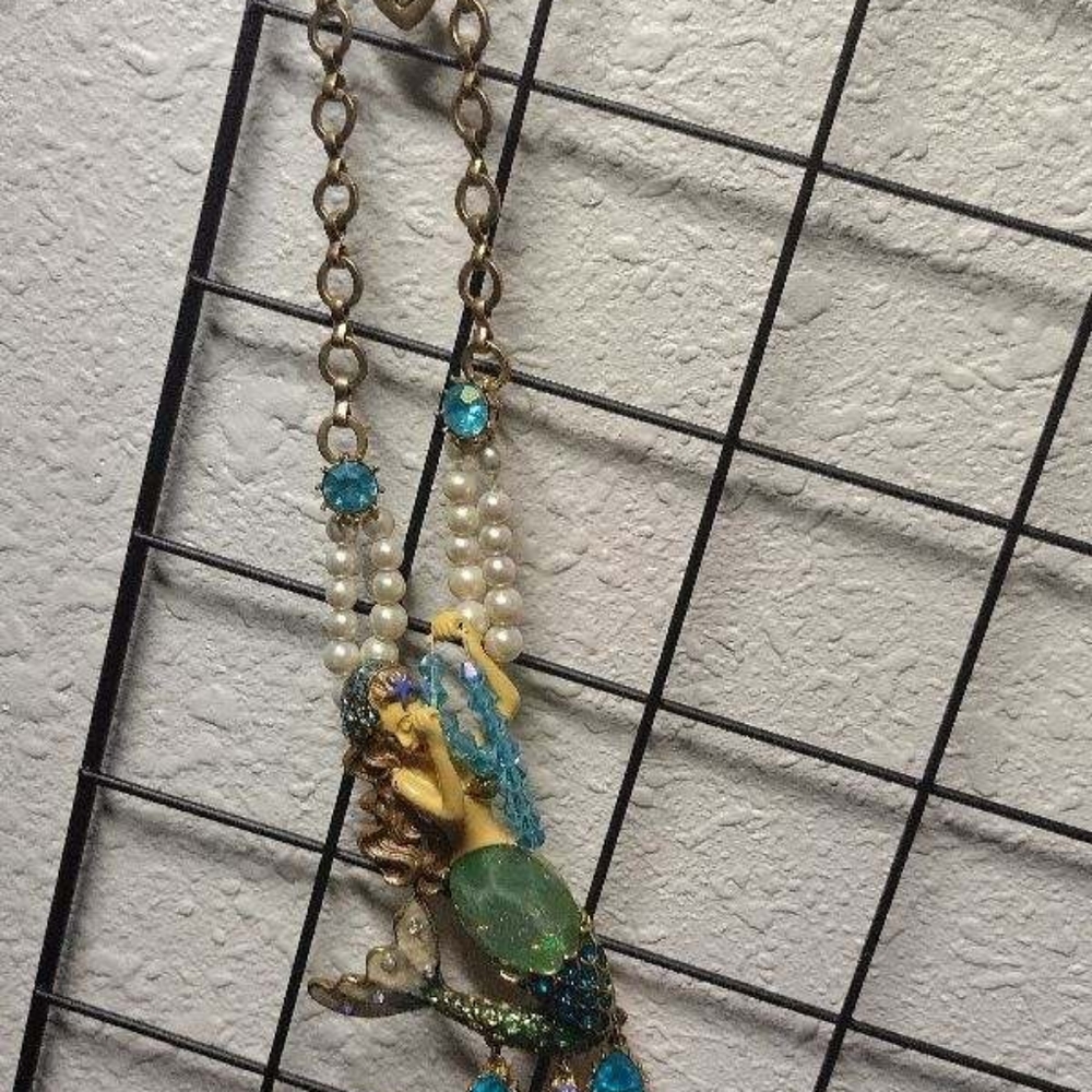B.j. mermaid necklace and earings